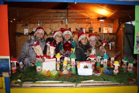 Sales booth at Christmas Fair